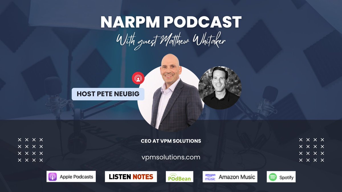 On the latest #NARPM podcast, Matthew Whitaker discusses why repeating your company’s vision is key to building team alignment and #CompanyCulture. Hear more on the NARPM Podcast: hubs.ly/Q03r6sYS0 or watch: hubs.ly/Q03r6s5w0 #LeadershipTips
