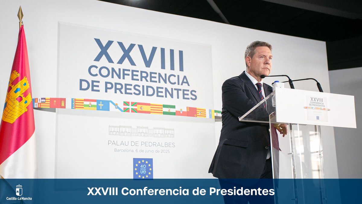 Gobierno de Castilla-La Mancha (@gobjccm) on Twitter photo 🎙️ <a href="/garciapage/">Emiliano García-Page</a>: “La financiación autonómica no es un punto más, es la condición previa para que no se conviertan en estériles todas las conversaciones”.
📸 Así lo ha manifestado tras la celebración de la XXVIII Conferencia de Presidentes
ℹ️ castillalamancha.es/node/403316 🎙️ <a href="/garciapage/">Emiliano García-Page</a>: “La financiación autonómica no es un punto más, es la condición previa para que no se conviertan en estériles todas las conversaciones”.
📸 Así lo ha manifestado tras la celebración de la XXVIII Conferencia de Presidentes
ℹ️ castillalamancha.es/node/403316