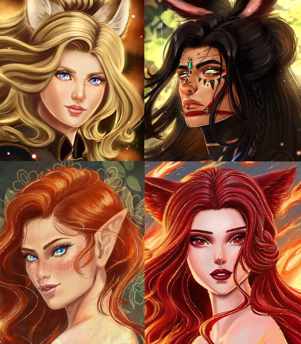 LilStarCat's tweet image. ✨My art comm*s are now open!  I&apos;m offering 3 types of headshot portraits, with 3 slots open for each.✨

Not limited to FFXIV OCs, I also do DnD, GW2, WoW, BG3, and more!

💖Please share!💖

Link to my VGen in the comments! 👇

#FFXIV #FFXIVART #GW2 #BG3