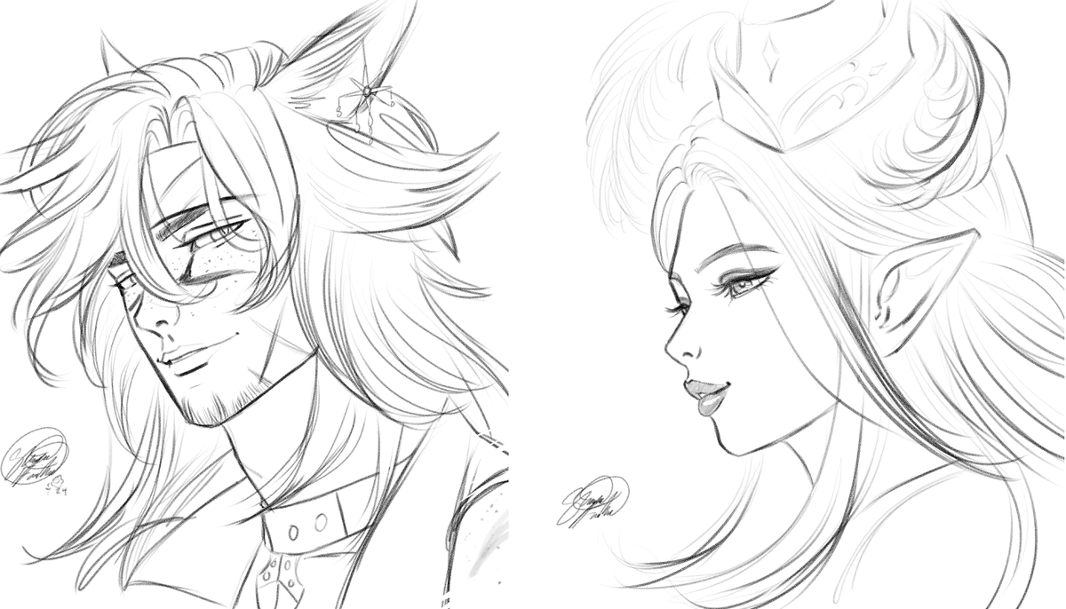LilStarCat's tweet image. ✨My art comm*s are now open!  I&apos;m offering 3 types of headshot portraits, with 3 slots open for each.✨

Not limited to FFXIV OCs, I also do DnD, GW2, WoW, BG3, and more!

💖Please share!💖

Link to my VGen in the comments! 👇

#FFXIV #FFXIVART #GW2 #BG3
