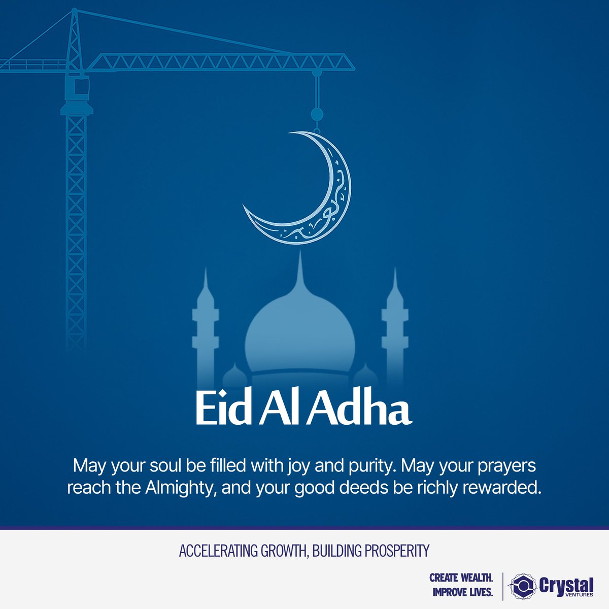 As we celebrate Eid Al Adha, Crystal Ventures Ltd warmly wishes you a day filled with peace, sincere prayers, and abundant blessings. May your heart be uplifted, and your home be filled with joy and gratitude.

#CVLRwanda #EidulAdha2025 #RWOX