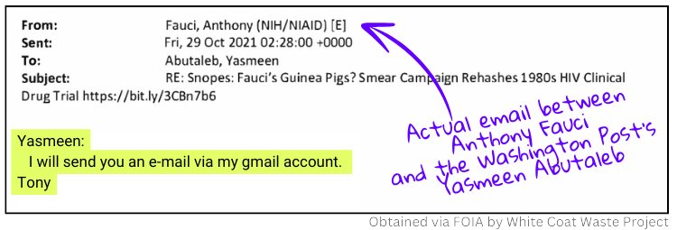 Justin Goodman (@justinrgoodman) on Twitter photo Attn <a href="/FBIDirectorKash/">FBI Director Kash Patel</a>
<a href="/WhiteCoatWaste/">White Coat Waste</a> has proof that Fauci used his personal email to avoid FOIA in conversations with WaPo’s <a href="/yabutaleb7/">Yasmeen Abutaleb</a> during BeagleGate
blog.whitecoatwaste.org/2024/07/30/bus… Attn <a href="/FBIDirectorKash/">FBI Director Kash Patel</a>
<a href="/WhiteCoatWaste/">White Coat Waste</a> has proof that Fauci used his personal email to avoid FOIA in conversations with WaPo’s <a href="/yabutaleb7/">Yasmeen Abutaleb</a> during BeagleGate
blog.whitecoatwaste.org/2024/07/30/bus…