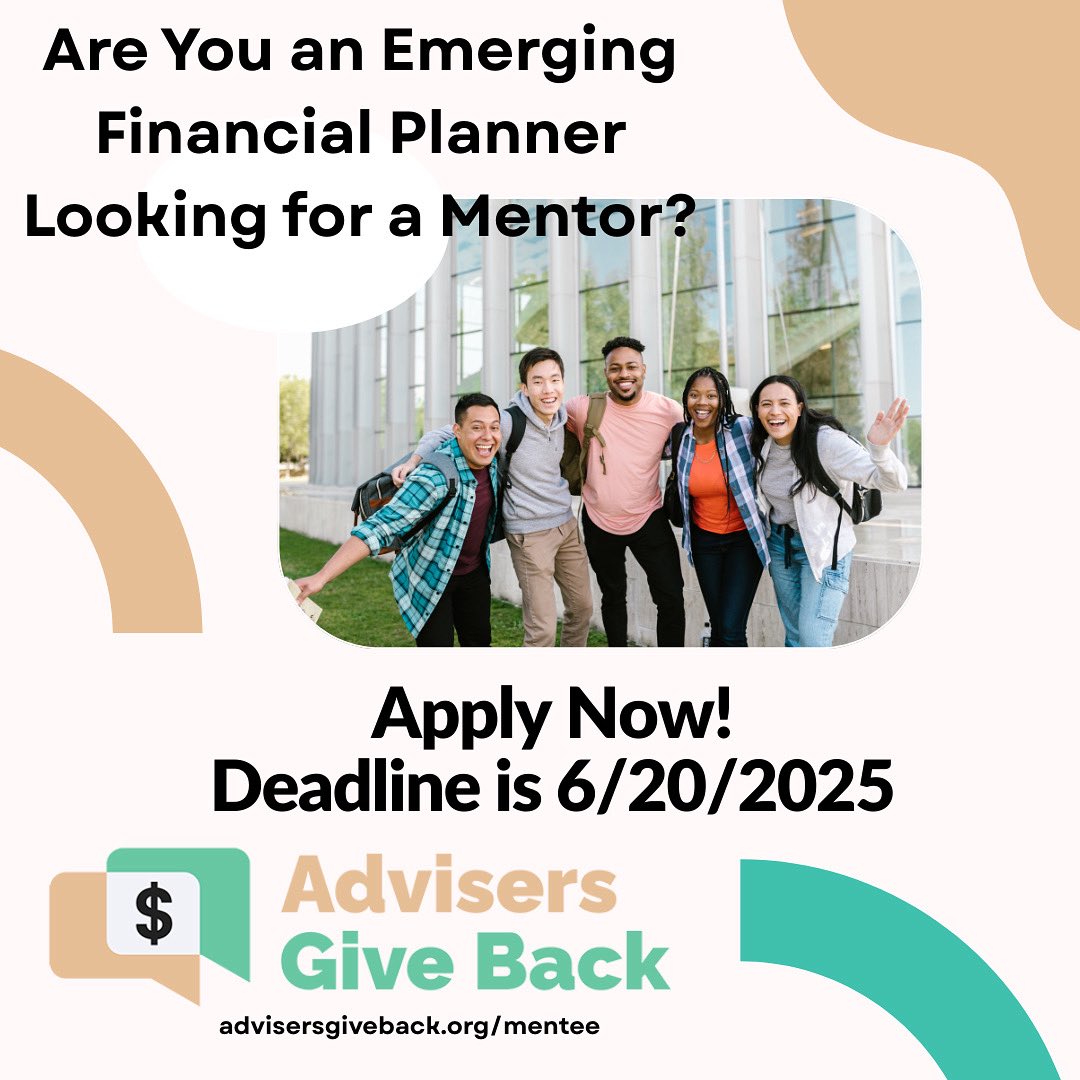 Are you ready to take the next step in your personal and professional growth? The Advisers Give Back Mentorship Program offers you a structured, supportive, and impactful six-month journey. 

Apply here: AdvisersGiveBack.org/mentee