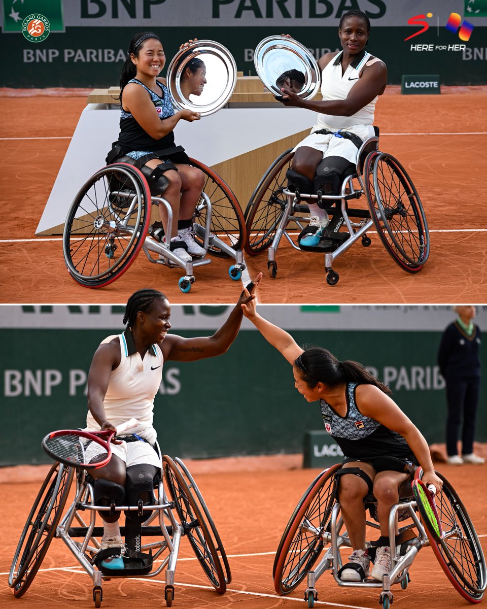 🇿🇦 𝐌𝐎𝐍𝐓𝐉𝐀𝐍𝐄 𝐱 𝐊𝐀𝐌𝐈𝐉𝐈 🇯🇵

Champions at #RolandGarros for a second time 🏆🏆

#HereForHer | #SSTennis