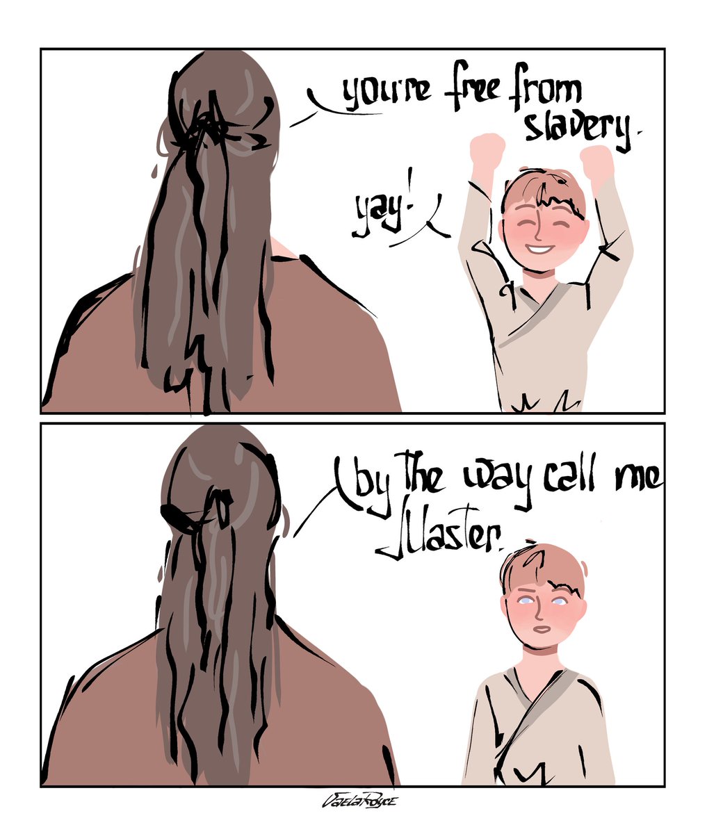 VaelaRoyce's tweet image. I love Qui-Gon with all my heart but I couldn&apos;t help but joke. 

I see the audience loves my memes, can&apos;t help but smile at the thought that somewhere in the world there are thousands of people giggling along with me. Heartwarming. 

#starwars #quigonjinn #anakinskywalker #meme