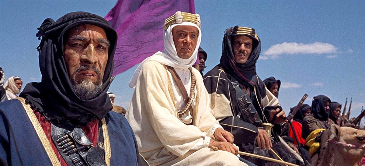 Anthony Quinn, Peter O'Toole and Omar Sharif in David Lean’s masterpiece 

LAWRENCE OF ARABIA (1962)