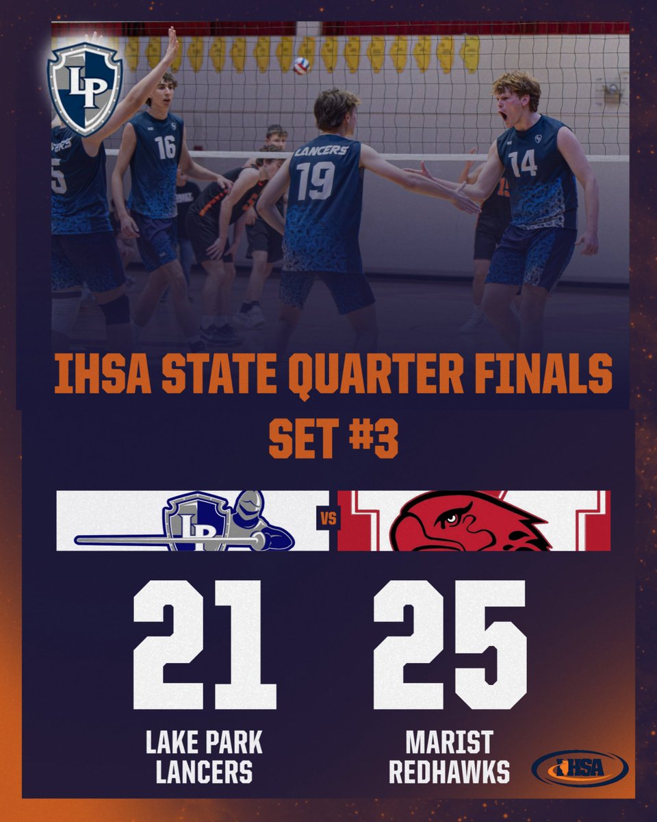 Lake Park Athletics (@lpathleticdept) on Twitter photo Lancers <a href="/LPBoysVBall/">LP Boys Volleyball</a> falls to defending State Champion Marist 25-17, 14-25, 21-25 at <a href="/IHSA_IL/">Illinois High School Association #IHSA</a> State Volleyball Tournament.
Congratulations to State Team #8! You have left a legacy and are part of program history. Thank you Class of 2025 Seniors 🎓 Lancers for Life 💙 Lancers <a href="/LPBoysVBall/">LP Boys Volleyball</a> falls to defending State Champion Marist 25-17, 14-25, 21-25 at <a href="/IHSA_IL/">Illinois High School Association #IHSA</a> State Volleyball Tournament.
Congratulations to State Team #8! You have left a legacy and are part of program history. Thank you Class of 2025 Seniors 🎓 Lancers for Life 💙
