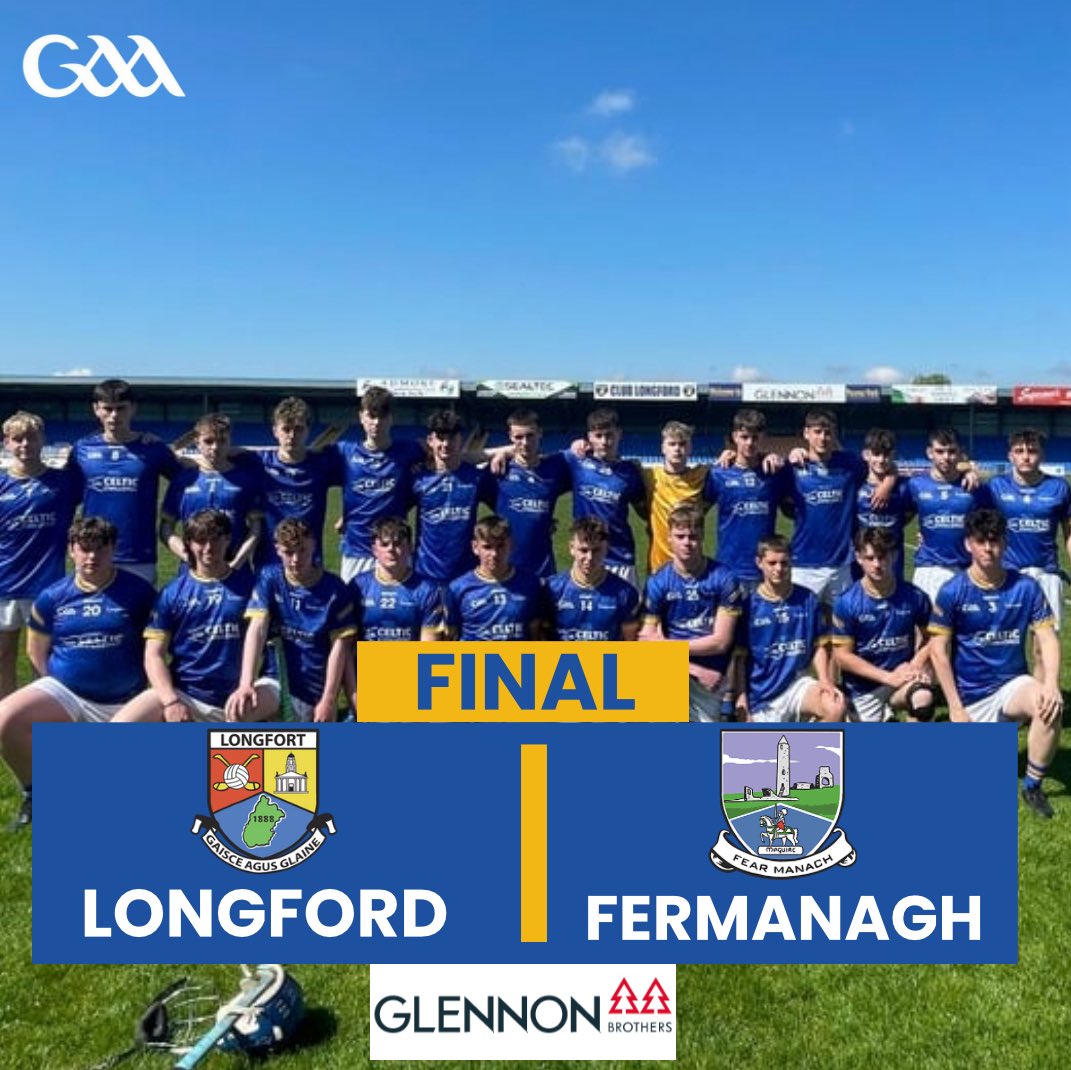 The countdown is on to the Celtic Challenge Final💙💛

Our Minor Hurlers take on Fermanagh for the Michel Feery Cup at 2pm in Kingspan Breffni Park on Saturday June 7th💪🏼

Show your support for the Blue &amp; Gold🏑 Be there….Admission is FREE!!

Or you can catch the game live on