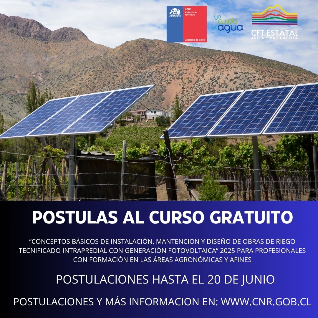 📷 ¡Inscríbete en el curso gratuito de la Comisión Nacional de Riego! 📷📷