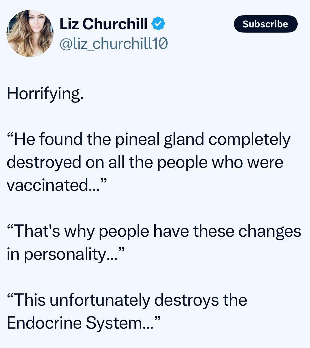 stopvaccinating's tweet image. Our connection to God and Soul isn’t magic or “being spiritual” - there is a mechanism of action for that to occur. Most people don’t understand it. The Deep State does. Fluoridated water destroys pineal function. Vaccines too. The elites know EXACTLY what they’re doing.