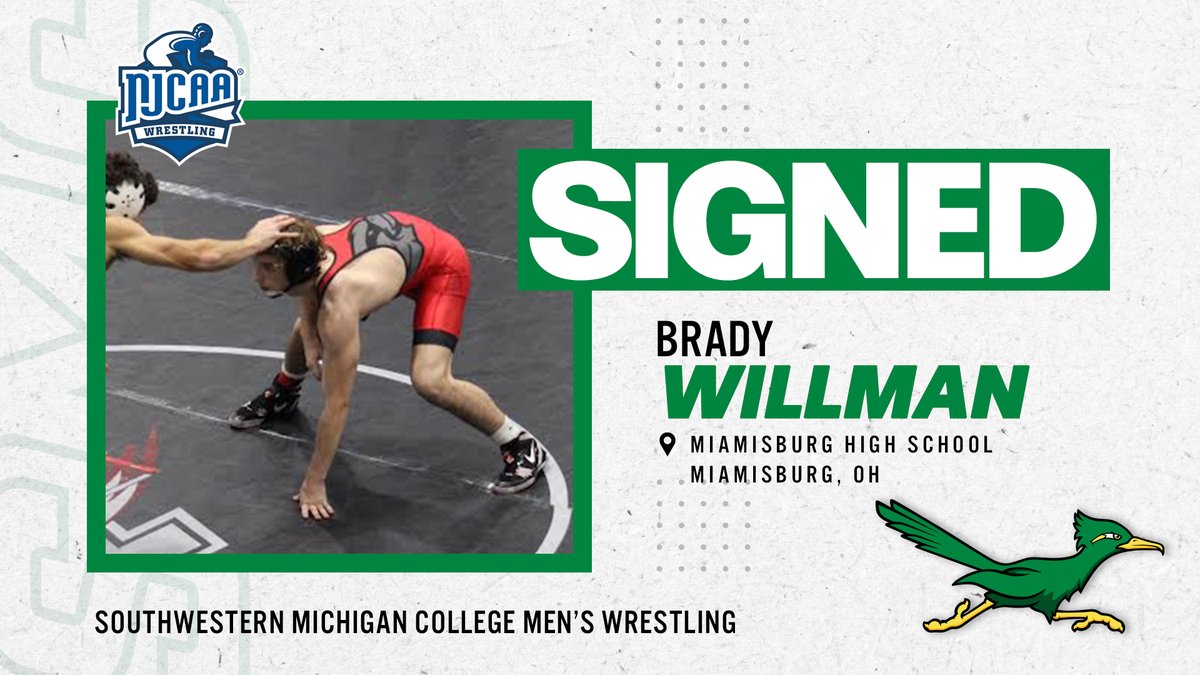 We're thrilled to welcome Brady Willman of Miamisburg, Ohio, to the SMC Wrestling Team!

CONGRATS, Brady - happy to have you as a Roadrunner!

#GottaLoveIt #FastAndFierce #RunAsOne