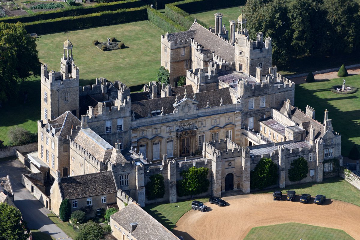 Drayton House aerial image - Northamptonshire. Saltburn movie location. 'one of the best kept secrets of the English country house world' Gervase Jackson-Stops #DraytonHouse #Saltburn #aerial #image #Northamptonshire #aerialphotography