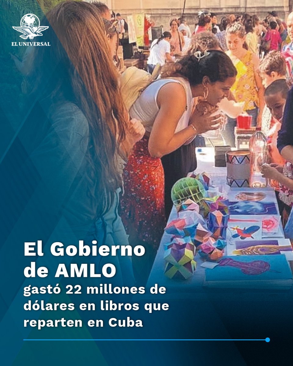 El_Universal_Mx's tweet photo. El gobierno de AMLO gastó 22 millones de dólares en la impresión de libros de texto para Cuba argumentando que era por “razones humanitarias”; algunos de estos tienen una postura contra EU https://t.co/xFXthRi1YO https://t.co/wefXsMZVFr