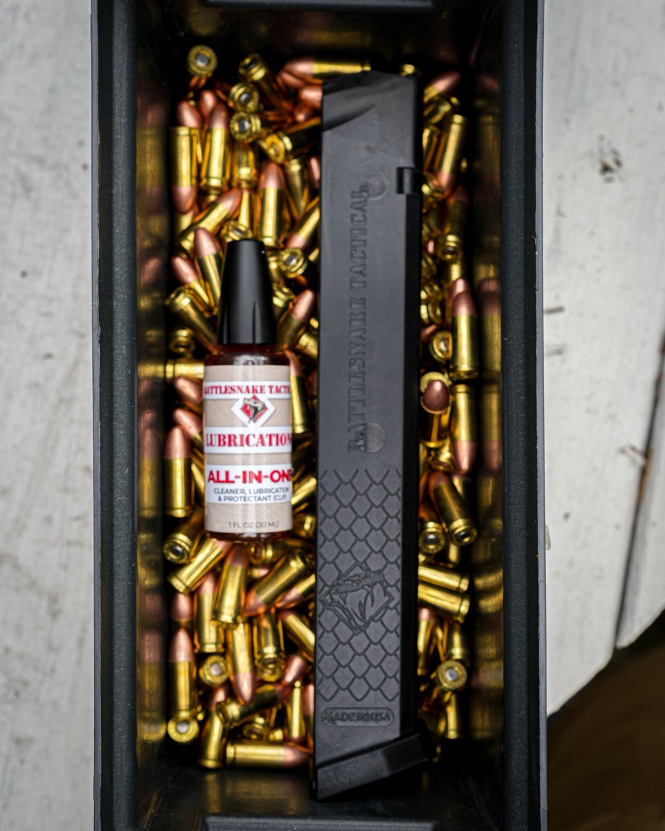 AmmunitionDepot's tweet image. Stacked and ready.
Rattlesnake Tactical’s 34-round mag and all-in-one CLP, sitting right where they belong.
Both just launched exclusively on our site.
#RattlesnakeTactical #GlockMag #EverydayCarry #RangeKit #GunGear #AmmoCanReady #CLP #PCCSetup #TacticalDetails