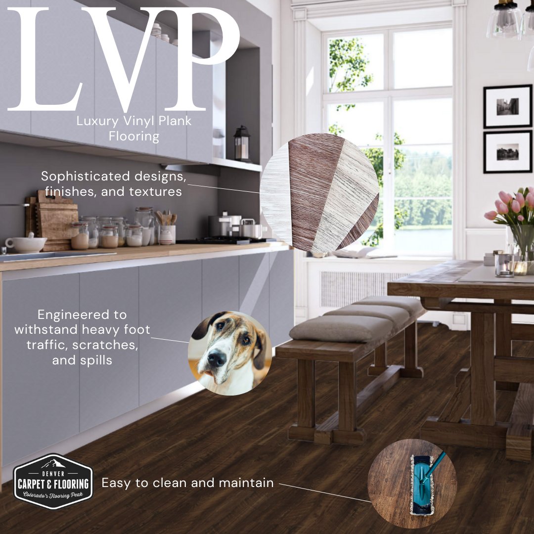DenverCarpets's tweet photo. Durable, stylish, and ready for real life—Luxury Vinyl Plank (LVP) floors do it all.
✔️ Water-resistant
✔️ Scratch-resistant
✔️ Hardwood &amp; stone looks
Book your appt today: https://t.co/W8hXoQgITQ https://t.co/61QehVP4lx