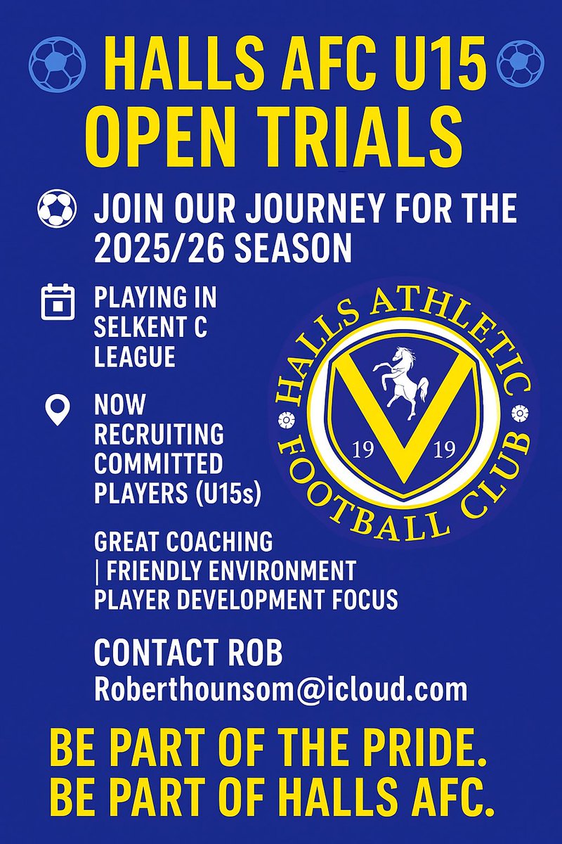 robffc88's tweet photo. @HAFCOfficial Halls AFC U15 are recruiting for next season, based in Dartford, we will be playing in the Selkent C league next season. https://t.co/S2Luf3vLsv