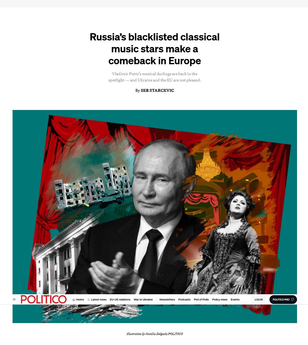 Mykola Tochytskyi (@tochytskyi) on Twitter photo Politico has raised an important issue about the use of The Nutcracker and Swan Lake as Russian war propaganda. I fully support <a href="/GlennMicallef/">Glenn Micallef</a> statement that 'European stages should not give any space to those who support this war of aggression against Ukraine' Politico has raised an important issue about the use of The Nutcracker and Swan Lake as Russian war propaganda. I fully support <a href="/GlennMicallef/">Glenn Micallef</a> statement that 'European stages should not give any space to those who support this war of aggression against Ukraine'
