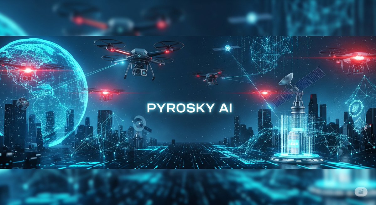 PyroSkyAI's tweet image. Autonomous. Encrypted. Global.
PyroSky AI connects drones, satellites, and smart cities — all secured by next-gen blockchain infrastructure.
A new era of cybernetic defense has begun.

#PyroSkyAI #PYSKY #CyberInfrastructure #AI #Web3Security #Drones #AIForAll #DDay  #Elon