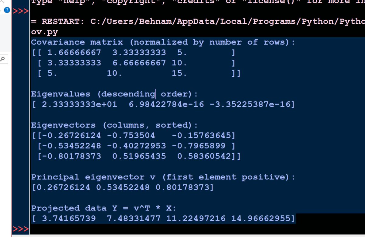 Behnam, The Lover of Altium Designer (@en_collocations) on Twitter photo <a href="/OctopusUserName/">Asal Etaati</a> 🌹💐
کنجکاو شدم کد پایتونشم نوشتم، این نتایجشه، البته اون عددای کوچیک تقریبا صفرند و مقدار ویژه غیر صفر فقط همون ۲۳ است: <a href="/OctopusUserName/">Asal Etaati</a> 🌹💐
کنجکاو شدم کد پایتونشم نوشتم، این نتایجشه، البته اون عددای کوچیک تقریبا صفرند و مقدار ویژه غیر صفر فقط همون ۲۳ است: