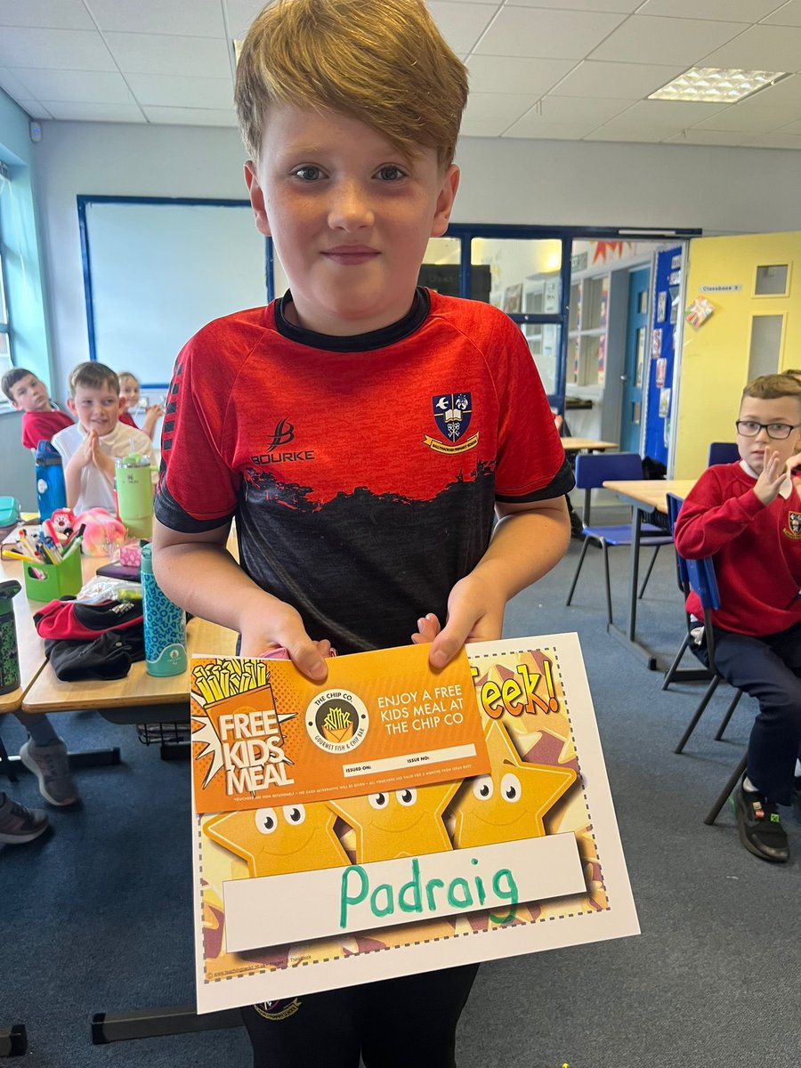 Congratulations to our <a href="/ChipCompany_/">Chip Company</a> Students of the Week 👏👏. Showing maturity, being very helpful, being brave and fanastic singing and dancing in the school show the themes this week. Enjoy your Chip Co vouchers everyone 🍟🍟.