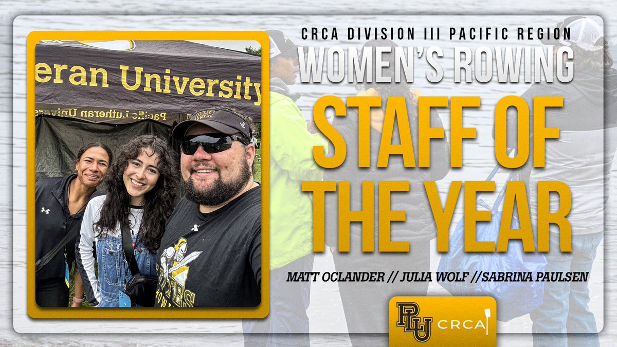 Best in the West 🔥

PLU Women’s Rowing Head Coach Matt Oclander earns CRCA’s Pacific Region Coach of the Year, while Julia Wolf and Sabrina Paulsen join Oclander as the Pacific Region’s Staff of the Year! 

#GoLutes #d3rowing