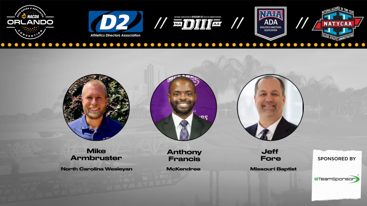 NATYCAA2's tweet image. Welcome to Orlando! We're kicking off the morning with a joint session, sponsored by @eTeamSponsor. See you in Salon 8A at 8 am!