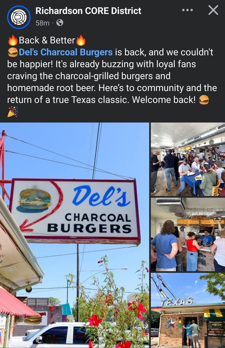 Del's Burgers are back from the 🔥.