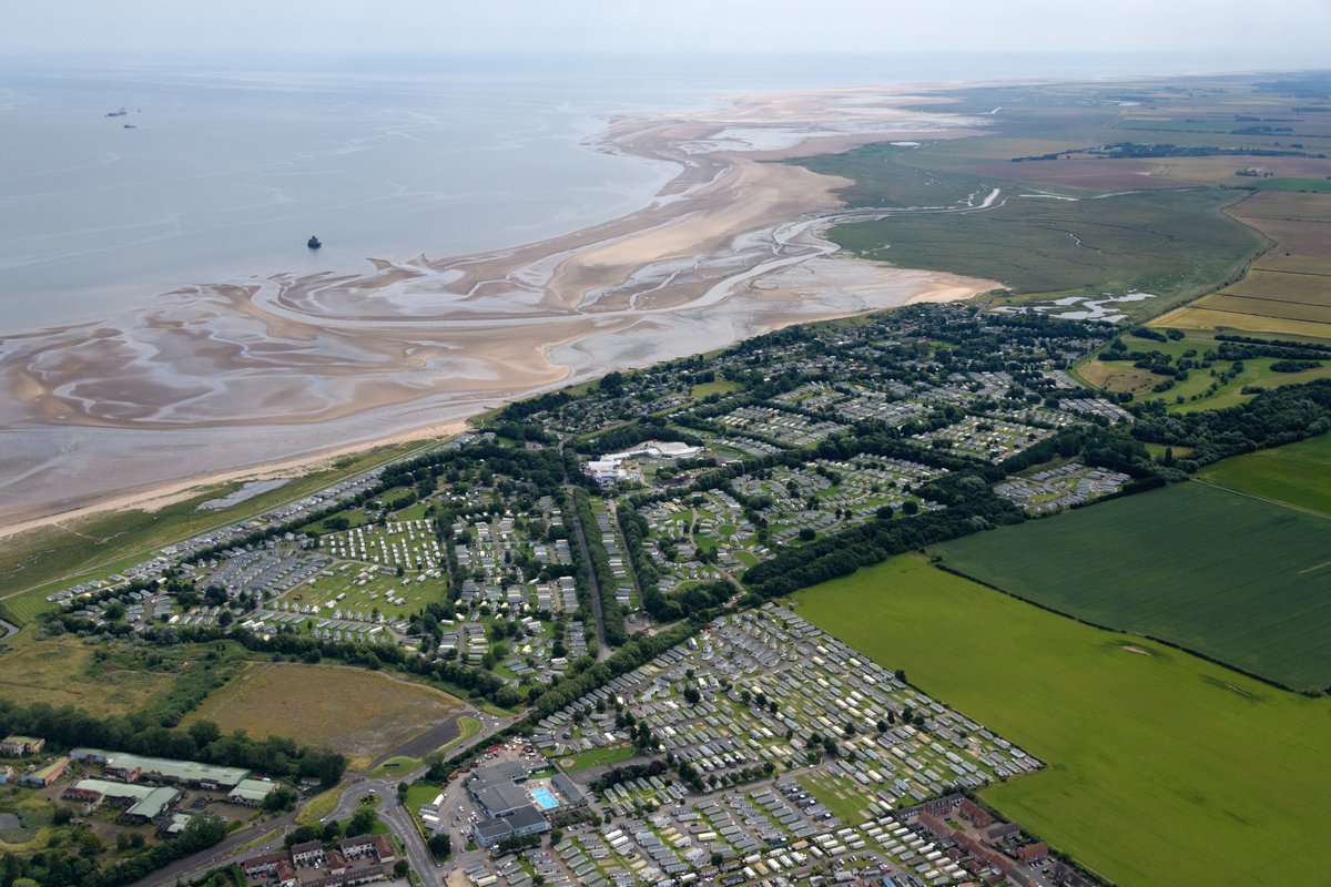 Cleethorpes aerial image - Haven Cleethorpes Beach. Fifties Beach &amp; RSPB Tetney Marshes in the background #Cleethorpes #pier #aerial #image #Lincolnshire