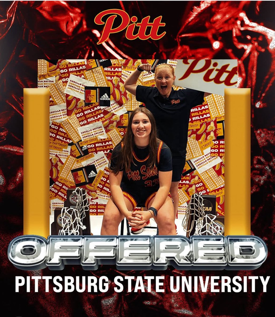 After an amazing Official Visit at Pitt State University. I am extremely grateful to receive a full offer. <a href="/GorillasWBB/">Pitt State Women's Basketball 🏀</a> 
Thank you coach <a href="/ADPittState/">Amanda Davied</a> and assistant coach <a href="/CoachFritzyyy/">Coach Kelby Fritz</a> for believing in me! Go Gorillas! 🦍 
<a href="/TrueTexasHoops/">True Texas Hoops | Power 24 Circuit</a> <a href="/hsaadallasbball/">DALLAS HSAA BASKETBALL</a>