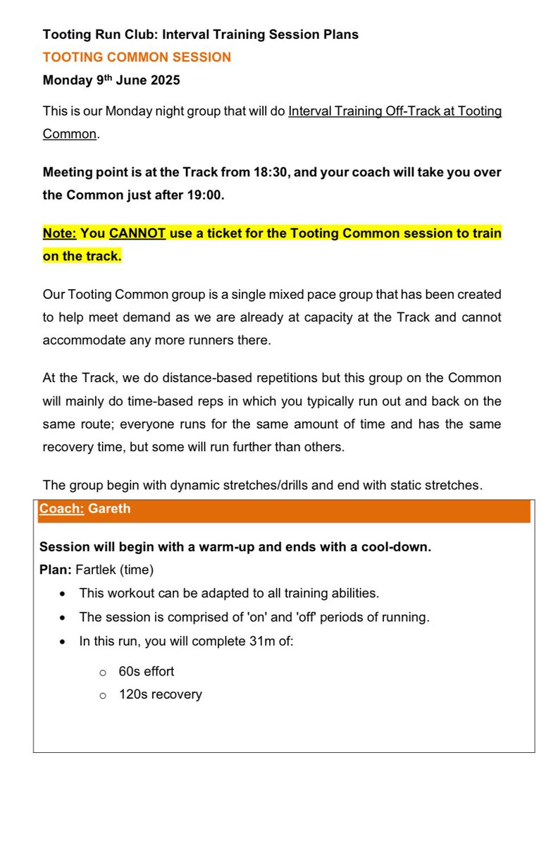 TootingRunClub's tweet image. Happy Friday! We hope you secured your ticket for Monday. Here are the plans!

🌳💚❤️💙💛