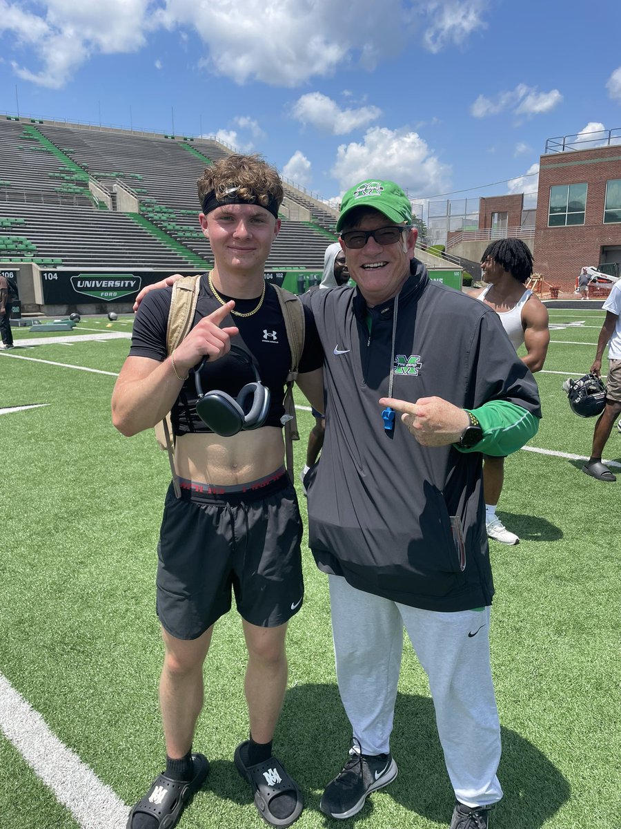 Joseph A Magliocca (@jmags_6) on Twitter photo Had fun at the Marshall prospect camp, I want to say thank you to the coaching staff for this great opportunity.
<a href="/HerdFB/">Marshall Football</a>
<a href="/CoachTonyGibson/">Tony Gibson</a>
<a href="/GunterBrewer/">Gunter Brewer</a>
<a href="/CoachMO_MU/">Shannon Morrison</a>
<a href="/CoachXDayDay/">Dayron Wilson</a>
#BringOnTheHerd #WeAreMarshall Had fun at the Marshall prospect camp, I want to say thank you to the coaching staff for this great opportunity.
<a href="/HerdFB/">Marshall Football</a>
<a href="/CoachTonyGibson/">Tony Gibson</a>
<a href="/GunterBrewer/">Gunter Brewer</a>
<a href="/CoachMO_MU/">Shannon Morrison</a>
<a href="/CoachXDayDay/">Dayron Wilson</a>
#BringOnTheHerd #WeAreMarshall