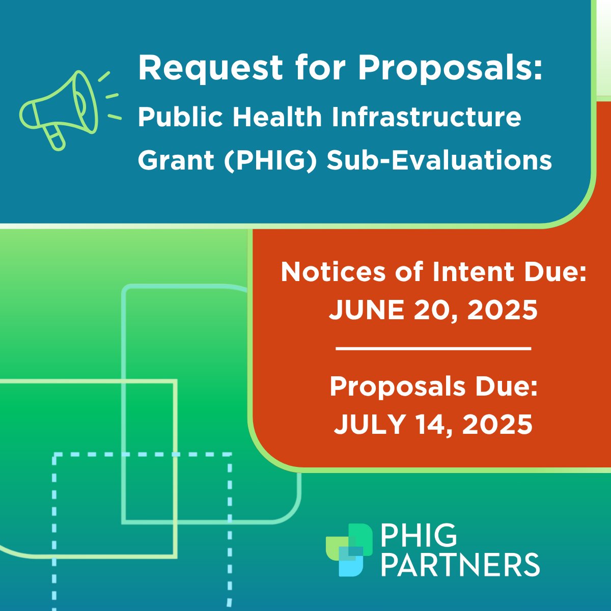 NNPHI_ORG's tweet image. #RFP Alert: Calling all innovative #evaluators with experience in implementation eval! NNPHI seeks to fund 2 sub-evaluations of the Public Health Infrastructure Grant (#PHIG). Learn more and apply here: nnphi.org/phig_sub-eval_… @ASTHO @phaboard