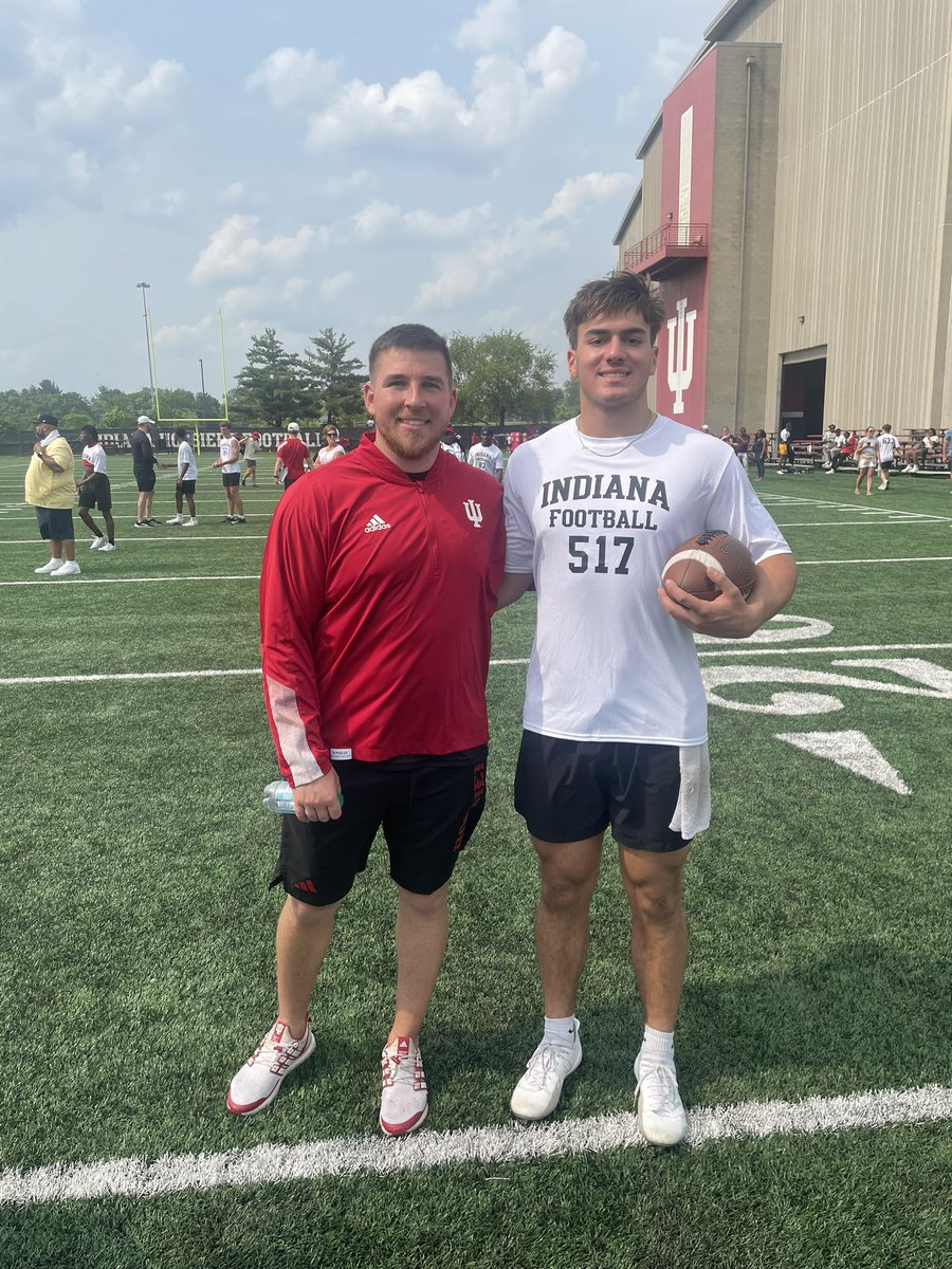 Woody Corey II 2028 QB (@woodycoreyqb) on Twitter photo Thank you <a href="/IndianaFootball/">Indiana Football</a> <a href="/CCignettiIU/">Curt Cignetti</a> for a great prospect camp. I really enjoyed the coaching from <a href="/chandlerwhitmer/">Chandler Whitmer</a> and <a href="/CoachReed18/">Reed Relosky</a> and I can’t wait to be back for a game day visit!
<a href="/EzeObiora2/">Coach Eze Obiora 🇳🇬</a> <a href="/xfactorQB/">Anthony Morelli: X-Factor QB Academy</a> <a href="/NoblesvilleFB/">Noblesville Football</a> <a href="/RyanMcDivitt/">Hoosier Review</a> Thank you <a href="/IndianaFootball/">Indiana Football</a> <a href="/CCignettiIU/">Curt Cignetti</a> for a great prospect camp. I really enjoyed the coaching from <a href="/chandlerwhitmer/">Chandler Whitmer</a> and <a href="/CoachReed18/">Reed Relosky</a> and I can’t wait to be back for a game day visit!
<a href="/EzeObiora2/">Coach Eze Obiora 🇳🇬</a> <a href="/xfactorQB/">Anthony Morelli: X-Factor QB Academy</a> <a href="/NoblesvilleFB/">Noblesville Football</a> <a href="/RyanMcDivitt/">Hoosier Review</a>