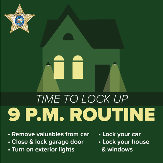 OrangeCoSheriff's tweet image. Don’t forget your #9PMRoutine.
Lock your car. And don’t leave any valuables in your vehicle. #LockItUp #CrimePrevention #ProtectYourRide