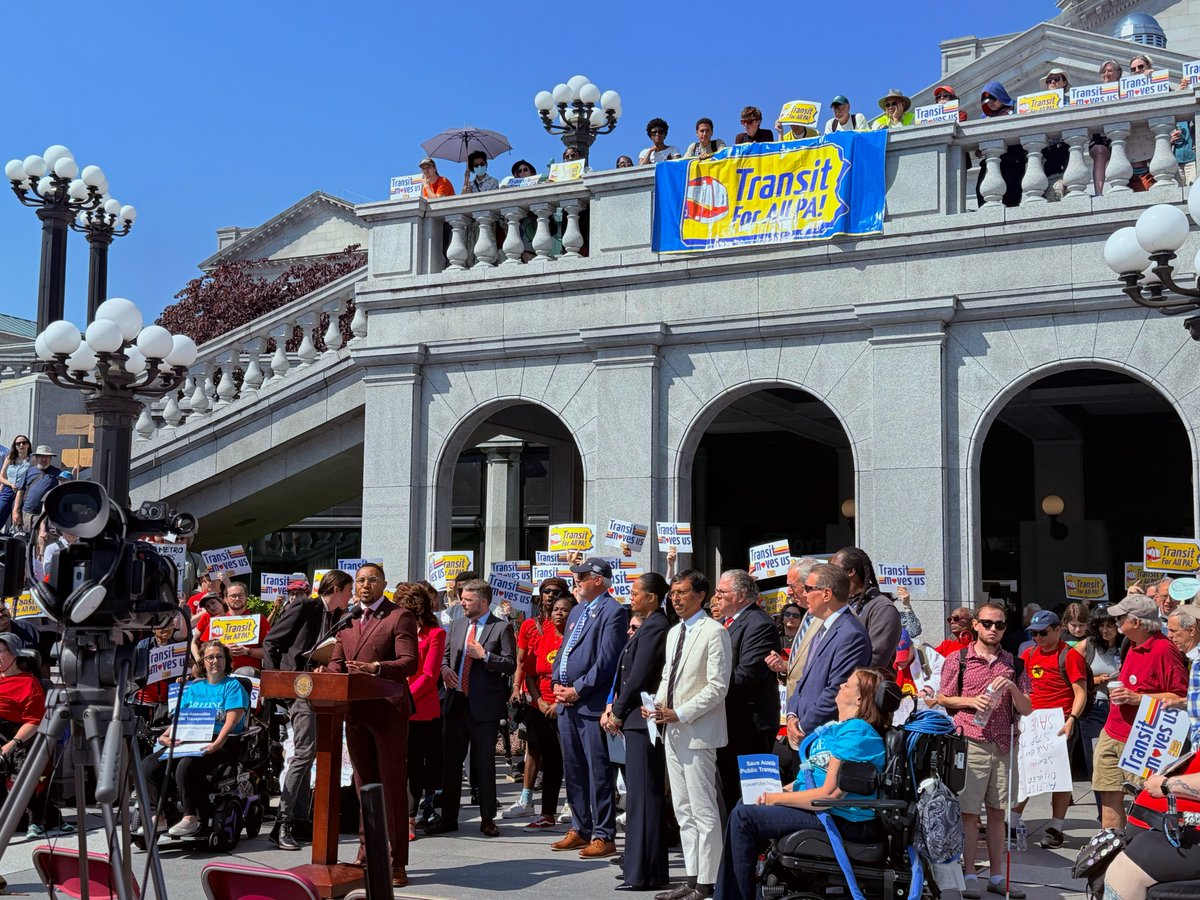 mobilifyswpa's tweet image. ICYMI: Zoe Iseri, our Policy Intern, had the opportunity 2 attend @TransitPa's rally in #Harrisburg earlier this week.
@RepAbney & @SenWilliamsPA spoke @ the rally & have been advocating on behalf of #SWPA 2 get #publictransit funded.
#saveourservice #advocacyinaction
