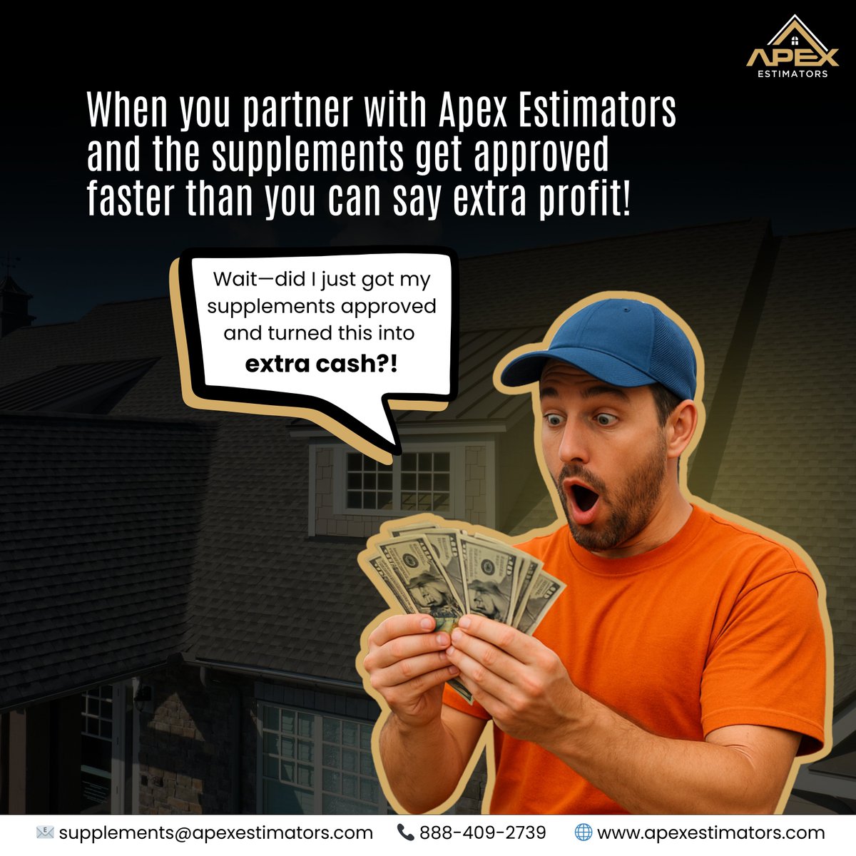 apexestimators's tweet image. POV: You partner with Apex Estimators and your supplements get approved faster than you can say ‘extra profit’! 💸 Ready to be this roofer? Schedule a call now!
 calendly.com/supplements-ap…

#ApexEstimators #RoofingIndustry #MaximizeYourClaims