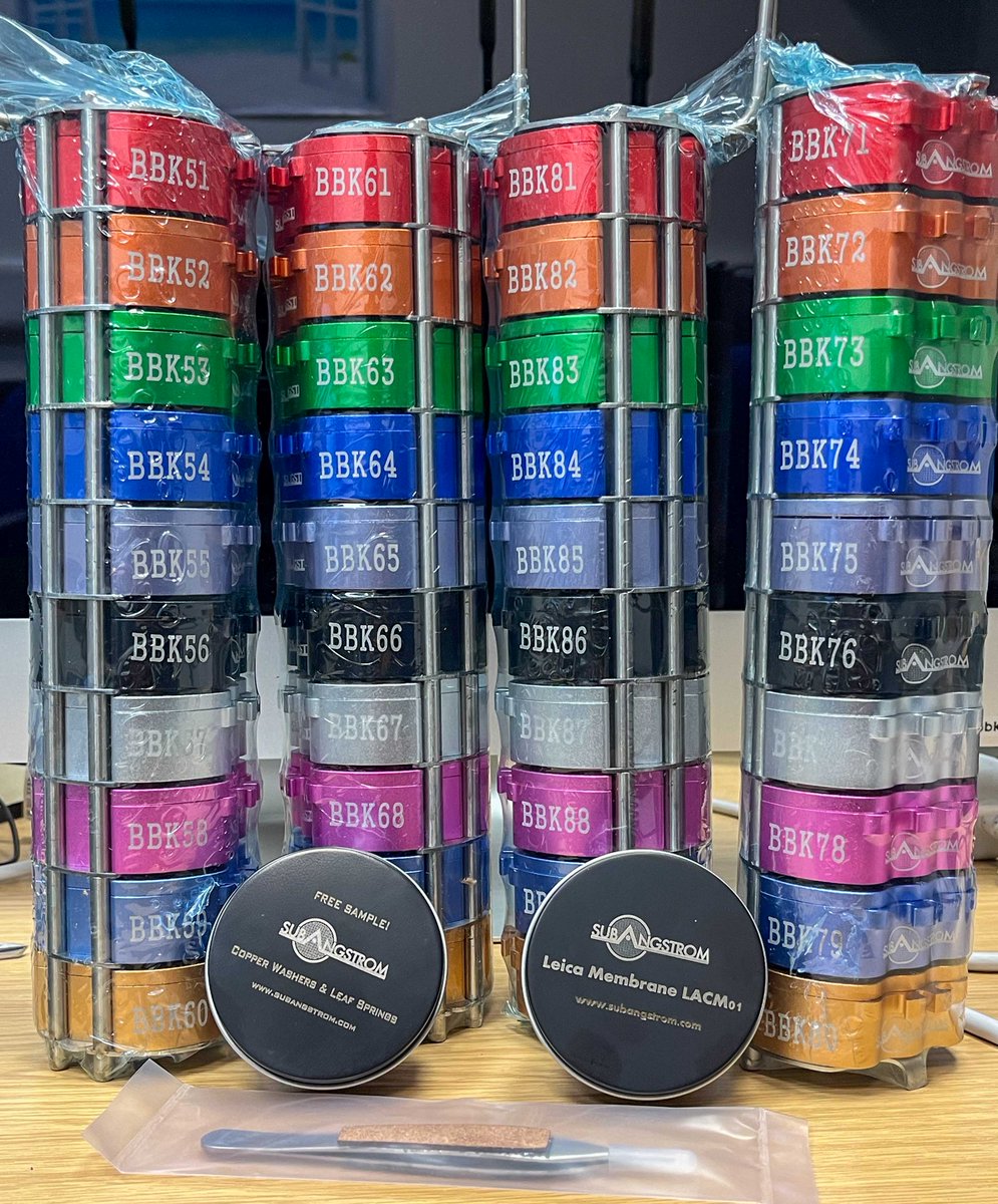 Mark A. Nakasone (@mark_a_nakasone) on Twitter photo Received some nice hardware from <a href="/SubangstromLLC/">SubAngstrom</a> to increase #cryoEM ❄️🔬storage for our users <a href="/BirkbeckUoL/">Birkbeck, University of London</a> - <a href="/ismb_london/">ISMB_London</a>. 4 grids per grid box 📦, 12 grid boxes per puck 🏒, 10 pucks per cane. That is 120 grid boxes or 480 grids in a cane - should keep the Krios busy. Hopefully Received some nice hardware from <a href="/SubangstromLLC/">SubAngstrom</a> to increase #cryoEM ❄️🔬storage for our users <a href="/BirkbeckUoL/">Birkbeck, University of London</a> - <a href="/ismb_london/">ISMB_London</a>. 4 grids per grid box 📦, 12 grid boxes per puck 🏒, 10 pucks per cane. That is 120 grid boxes or 480 grids in a cane - should keep the Krios busy. Hopefully