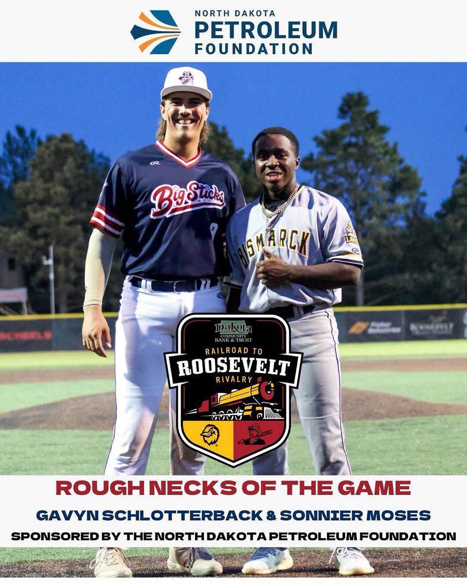 Last night's ROUGHNECKS of the GAME sponsored by North Dakota Petroleum Foundation were Gavyn Schlotterback and Sonnier Moses!