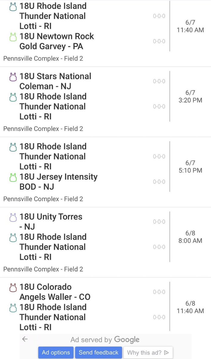 Alexis Nisyrios - 2027 (@alexisnisyrios) on Twitter photo 🚗 On the road for our first tourney of the summer! Come check us out for the <a href="/eastcoast_sb/">East Coast Softball</a> tournament! Schedule⬇️ <a href="/RITG16unational/">RI Thunder Gold 16u National- Lotti</a> <a href="/thunderjam134/">dave lotti</a> <a href="/BobRossiRITG/">Bob Rossi</a> <a href="/LineDsoftball/">Line Drive Media</a> 🚗 On the road for our first tourney of the summer! Come check us out for the <a href="/eastcoast_sb/">East Coast Softball</a> tournament! Schedule⬇️ <a href="/RITG16unational/">RI Thunder Gold 16u National- Lotti</a> <a href="/thunderjam134/">dave lotti</a> <a href="/BobRossiRITG/">Bob Rossi</a> <a href="/LineDsoftball/">Line Drive Media</a>