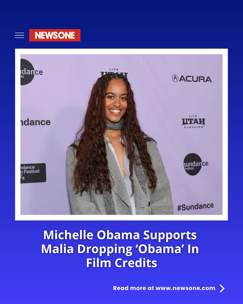 Former First Lady Michelle Obama has publicly supported her daughter Malia’s decision to drop the Obama last name in her professional film work, marking her first comments on the subject since Malia’s directorial debut.  Malia, now 25, credited herself as Malia Ann—using her