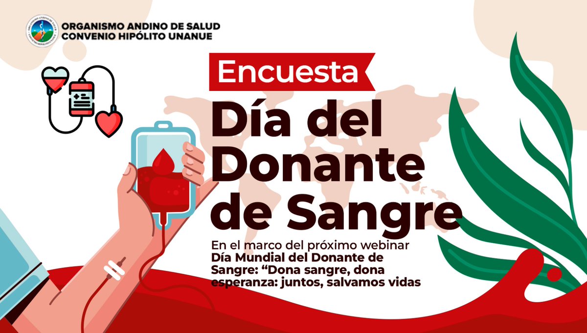 🙋‍♂️🙋‍♀️¡Reto Andino! 

🩸¿Te unes a la comunidad que salva vidas?  

✍️ Responde nuestra encuesta sobre donación de sangre y sé parte del cambio. Solo te tomará unos minutos: forms.office.com/e/9rdfyGJxF1

#DonaEsperanza #RetoSalvaVidas