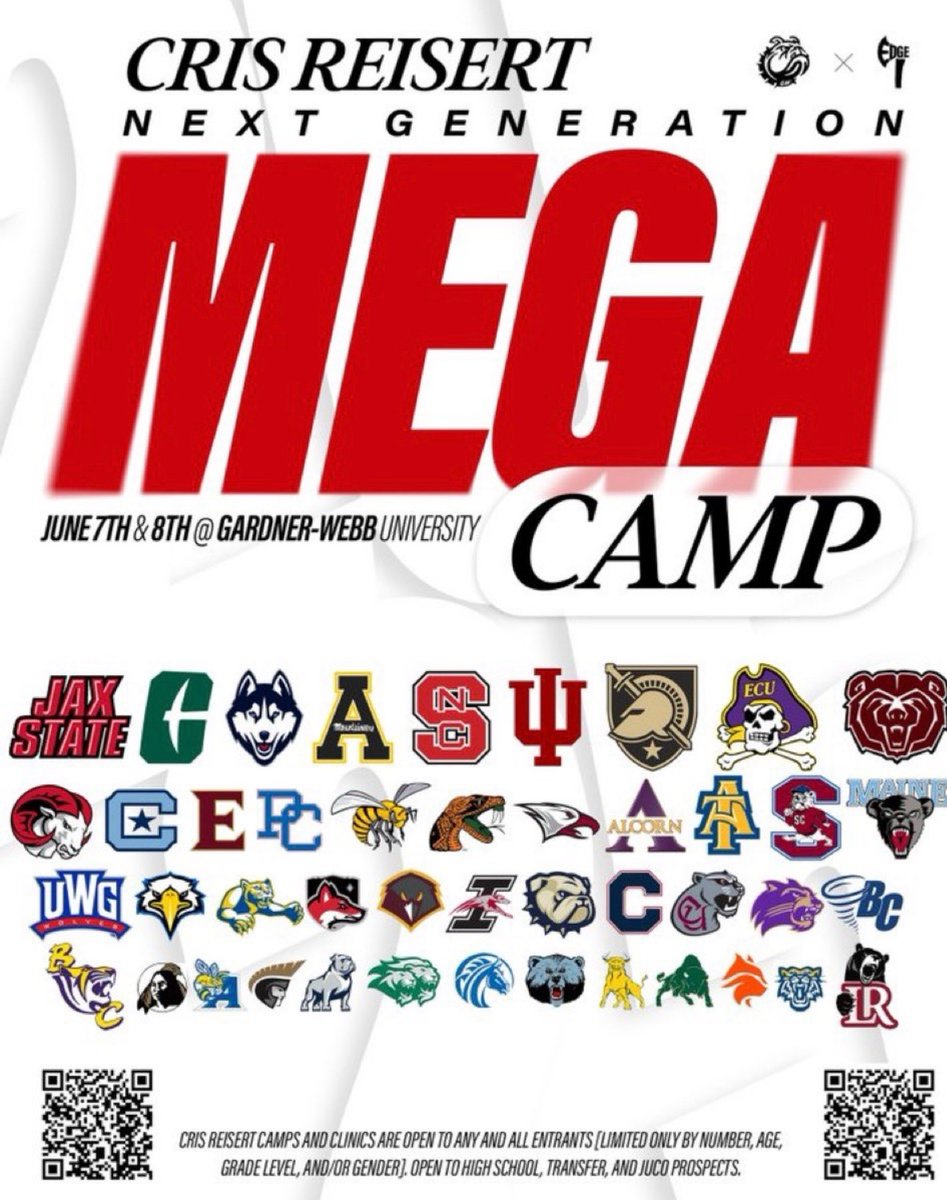 I will be attending Gardner-Webb’s Mega Camp tomorrow afternoon (Session 3). Ready to compete!!  <a href="/CoachD_Dillard/">Daniel Dillard</a> <a href="/pepman704/">Matt Morrow</a> <a href="/CoachCully_GW/">Dean Cullison</a>
