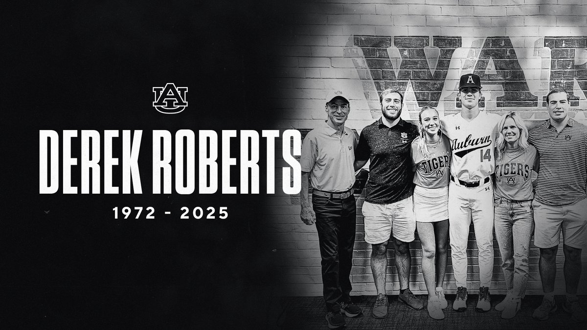 Auburn Baseball (@auburnbaseball) on Twitter photo Bigger than ball. 🧡
Our thoughts and prayers go out to <a href="/SaxonRoberts/">saxon roberts</a> and his family as they mourn the loss of Derek Roberts, their beloved father and a '97 graduate of Auburn University. Bigger than ball. 🧡
Our thoughts and prayers go out to <a href="/SaxonRoberts/">saxon roberts</a> and his family as they mourn the loss of Derek Roberts, their beloved father and a '97 graduate of Auburn University.