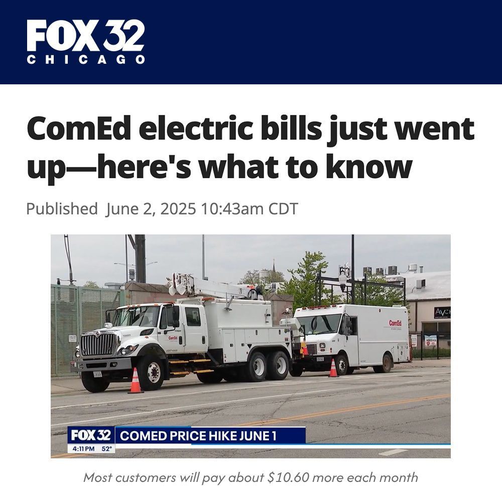 Chicago's electricity supply rate has increased 45% since this time last year, and homeowners are the ones bearing the financial strain

It's time to stop depending on centralized monopolies to fix the grid, and put power back in the hands of the people