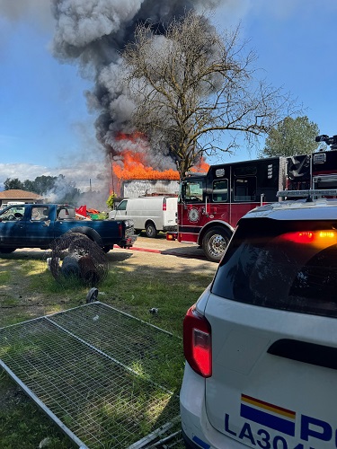 Langley RCMP respond to structure fire bit.ly/43yFzBp