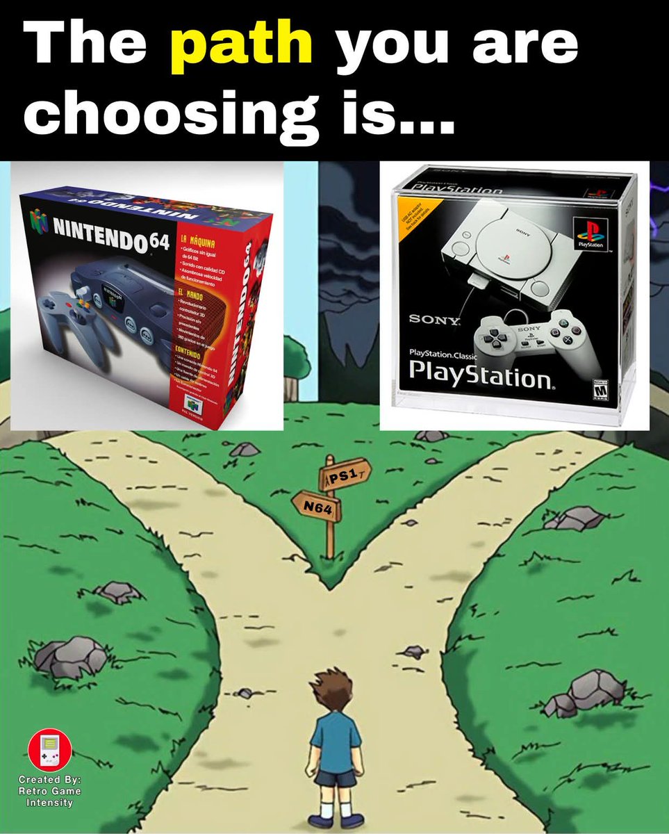 The Nintendo 64, the Playstation 1, has a great library of games, but im a Nintendo person.