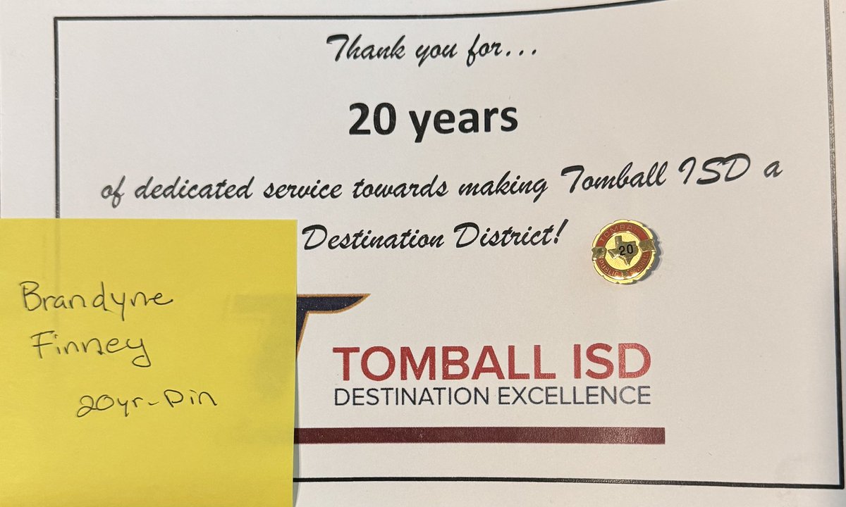 Dr. Brandyne Finney (@finneybrandyne) on Twitter photo Hard to believe it’s been 2 decades since I began my journey—all <a href="/TomballISD/">Tomball ISD</a> . Grateful to Teresa Sullivan for taking a chance on me, and to every colleague who has challenged me, supported me, and helped me grow. Here’s to keeping students at the ❤️ of it all! #GratefulHeart Hard to believe it’s been 2 decades since I began my journey—all <a href="/TomballISD/">Tomball ISD</a> . Grateful to Teresa Sullivan for taking a chance on me, and to every colleague who has challenged me, supported me, and helped me grow. Here’s to keeping students at the ❤️ of it all! #GratefulHeart