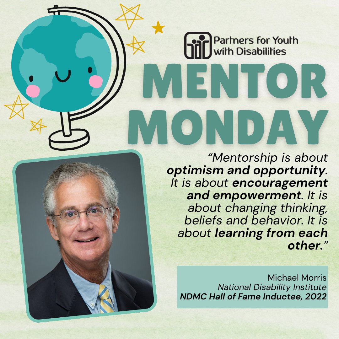 Happy #MentorMonday! Counting down to the NDMC's 10th Hall of Fame ceremony, we're looking at past Mentoring Hall of Fame inductees. 🌟

Today, we're highlighting this quote from National Disability Institute's Michael Morris, who was a NDMC Hall of Fame Inductee in 2022!