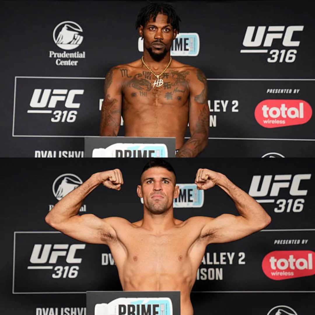 الاوزان الرسمية لـ UFC 316!
(135.1). كيفن هولاند (170.1) مقابل فيسنتي لوكي (170).
#ufc316