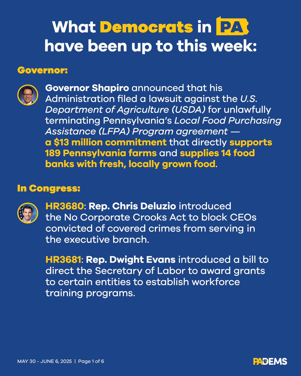Check out some of the things Democrats in PA did this week 👀 1 of 6